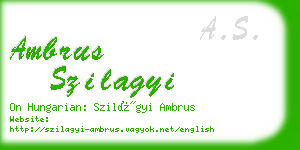 ambrus szilagyi business card